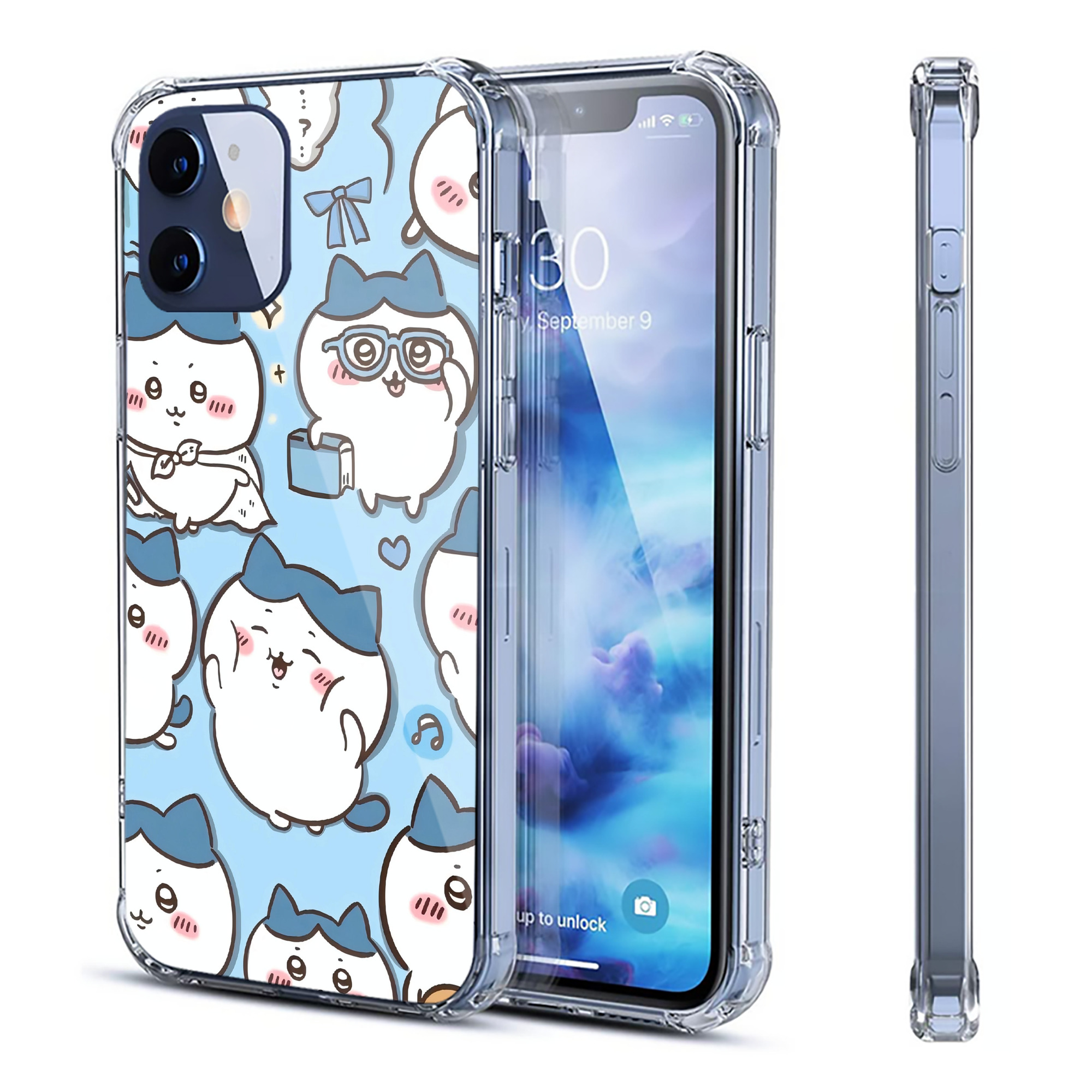 （画像用） ちいかわ Chii-kawa 【iPhone 12シリーズ対応】透明スマホケース（クリアソフトケース）
